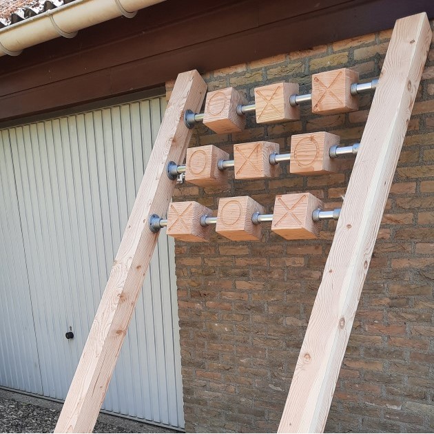 Boter-kaas-en-eieren XXL houten spel voor buitengebruik