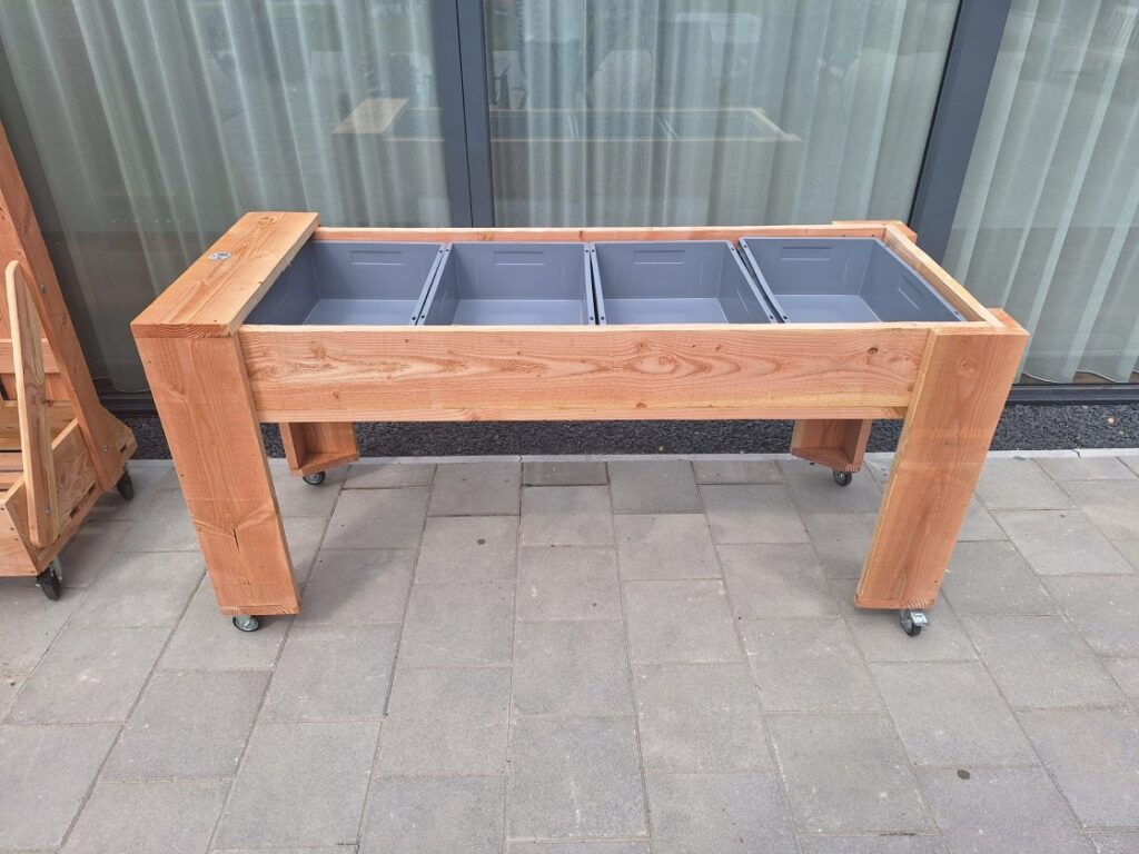 verrijdbare kweektafel douglas hout kweken plantjes
