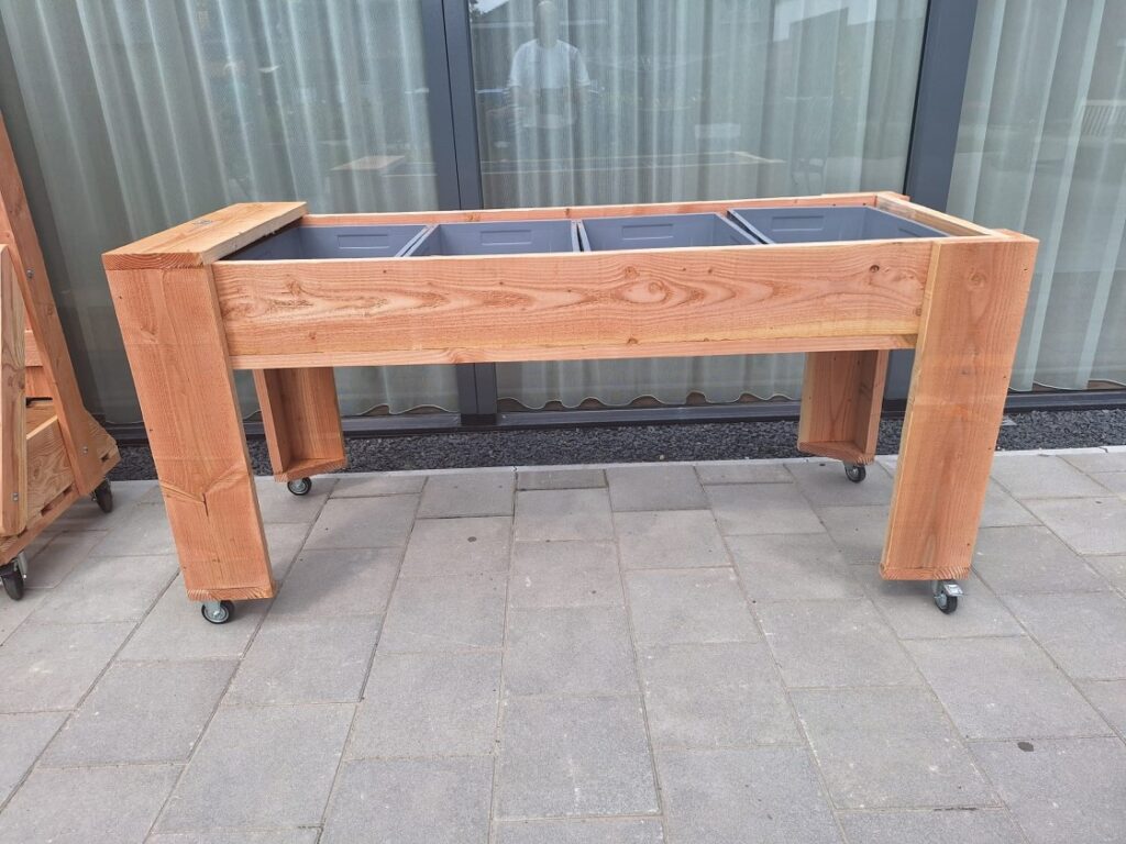 verrijdbare kweektafel douglas hout kweken plantjes
