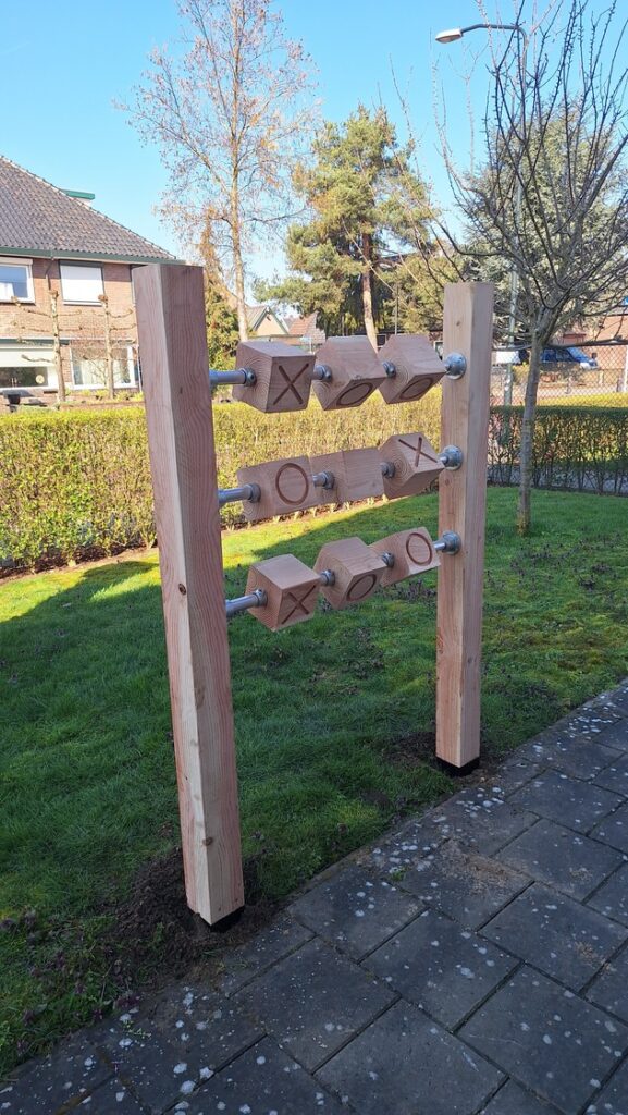 buiten activiteit spel boter kaas en eieren groot formaat apeldoorn